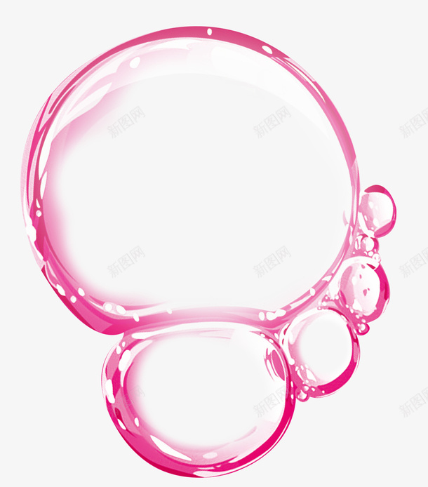 粉色水珠气泡水泡效果元素psd免抠素材_88icon https://88icon.com 免抠PNG 效果元素 气泡 水泡 水珠 粉色