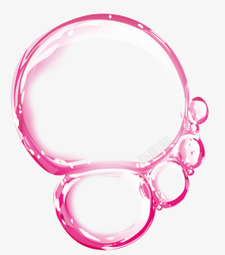 粉色水珠气泡水泡效果元素素材