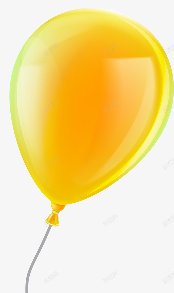 唯美黄色气球png免抠素材_88icon https://88icon.com 唯美气球 水彩 渐变气球 漂浮 黄色光晕 黄色气球