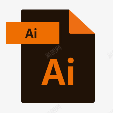 AI卡通灰色AI制作软件矢量图图标图标