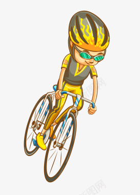 运动会展板卡通手绘校园自行车运动会矢量图图标图标
