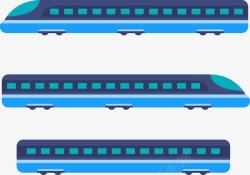 蓝色列车可爱蓝色地铁列车高清图片