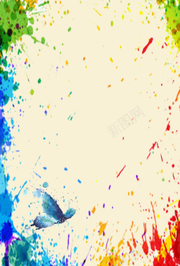 彩色喷绘绘画美术平面广告背景