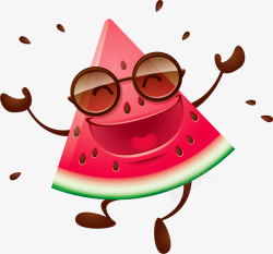 水果表情卡通版开心的西瓜高清图片