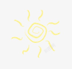 卡通粉笔画背景太阳高清图片