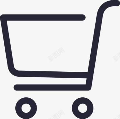 电商购物线条天鲜到ICON购物车图标图标