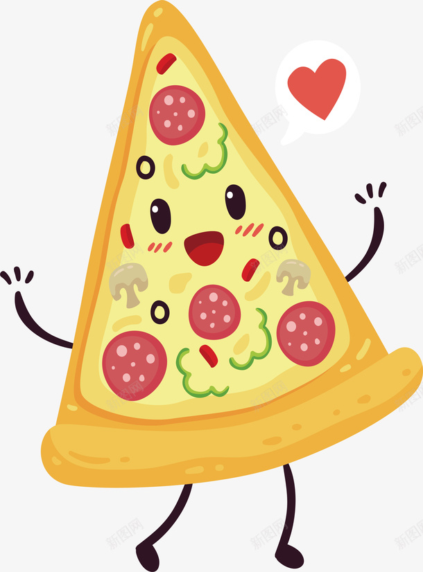 卡通美食披萨矢量图ai免抠素材_88icon https://88icon.com 健康 好吃 披萨设计 现代 社会 美食设计 矢量图