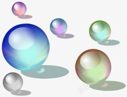 彩色创意水晶球玻璃弹珠效果图素材