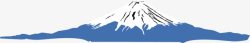 手绘富士山卡通手绘雪山高清图片