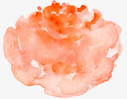 婚礼花卉装饰PNG素材淡橙色水墨花蕊图案高清图片