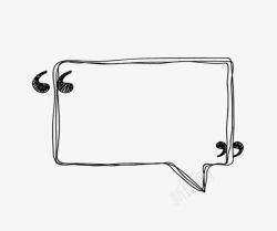 对话框长方形手绘对话框图标高清图片