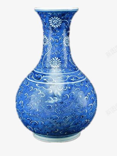 中国风蓝色陶瓷花瓶png免抠素材_88icon https://88icon.com 家居 花瓶 蓝色