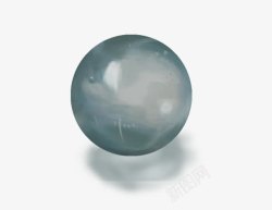 魔力水晶球图标产品实物玩具一颗灰色水晶玻璃球图标高清图片
