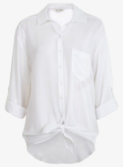 白色圆领时尚简约流行衬衫素材