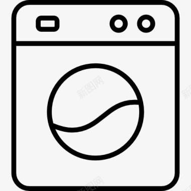 技术素材洗衣机洗衣图标图标