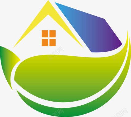 logo标识房屋服务标识图标图标