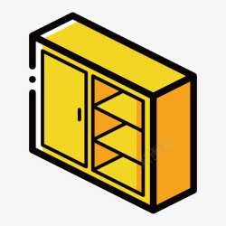 黄色手绘线稿箱子元素矢量图素材