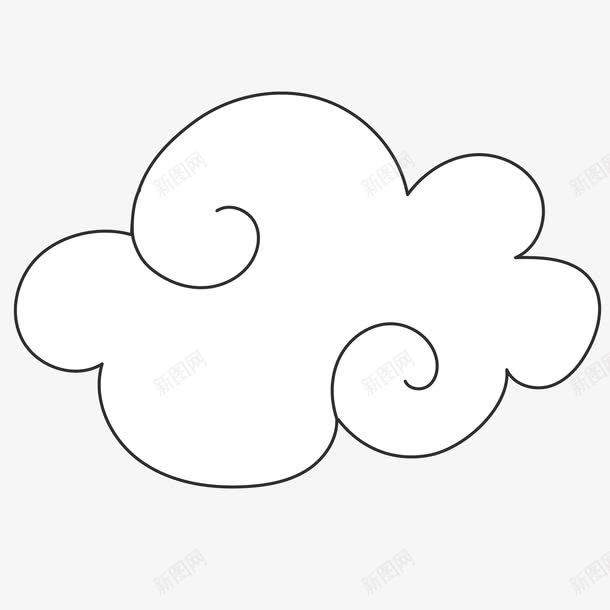 手绘线描云朵png免抠素材_88icon https://88icon.com 云彩 云朵 云朵简笔画 儿童画 卡通云朵 白色云朵 线描云朵
