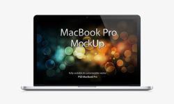 乔布斯苹果笔记本MacBook模板PSD高清图片