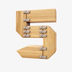 木质字母O木板数字5高清图片