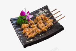 串烧串烧鸡软骨日式料理元素高清图片