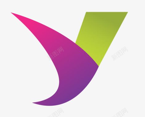 彩色K字母Y型彩色logo商标图标图标