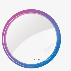 蓝紫色圆圈镜面矢量图素材