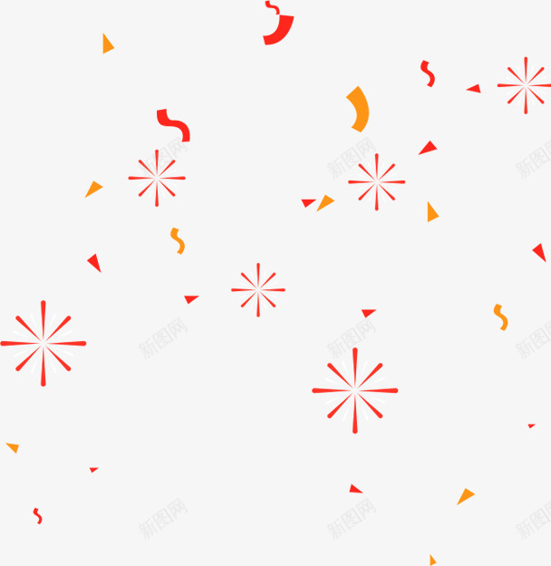 节日礼花装饰元素png免抠素材_88icon https://88icon.com 彩炮 橘黄色 礼花 红色 背景 背景元素 节日礼花 装饰元素