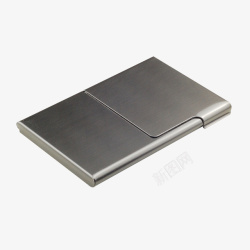 金属名片盒金属钢色名片盒名片夹简易名片座高清图片