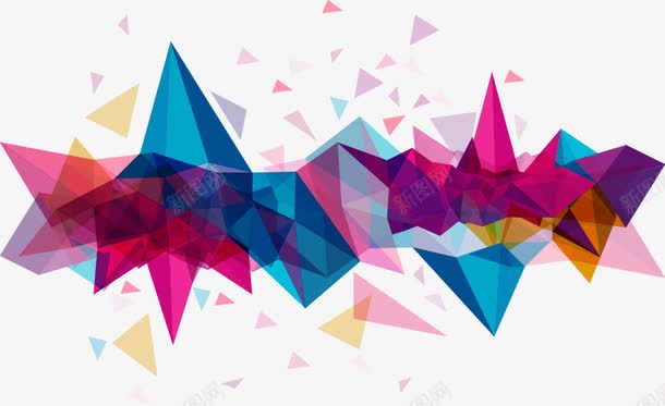 几何多边形元素png免抠素材_88icon https://88icon.com 多边形 彩色 炫丽