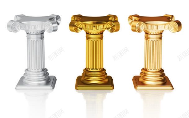 金色罗马柱背景