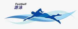 运动员游泳奥运运动员剪影宣传高清图片