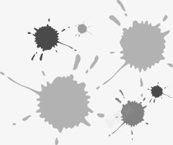 飞溅涂料灰色墨渍墨渍高清图片