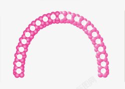 粉色气球拱门免费素材