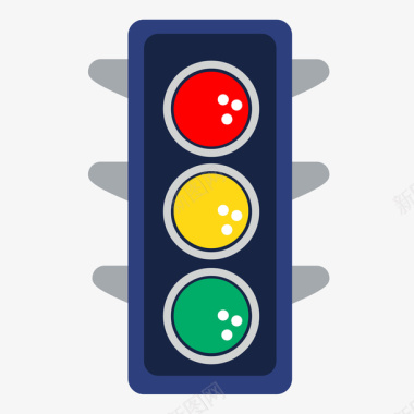 红灯停绿灯行扁平化红绿灯图标图标