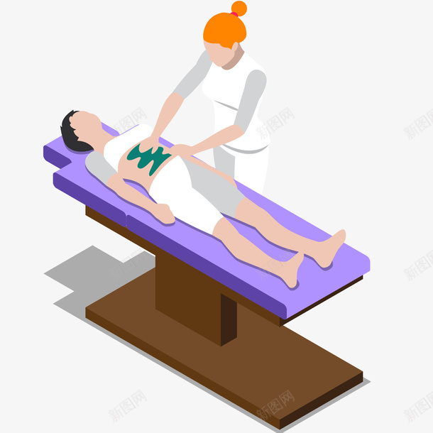 腹部按摩插画矢量图ai免抠素材_88icon https://88icon.com 个人护理 健康 免抠PNG 按摩院 服务 矢量图 美容院 腹部按摩矢量插画