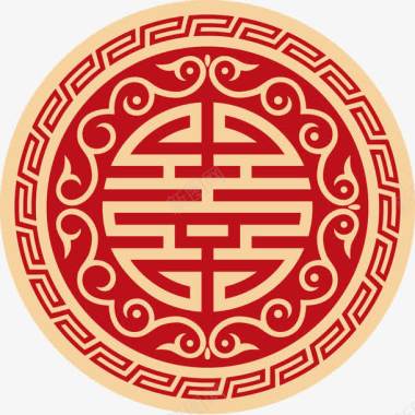 矢量中国风边框婚礼logo图标图标