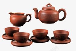 中式茶具紫砂茶壶高清图片