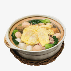 三鲜火锅传统美食三鲜汤高清图片