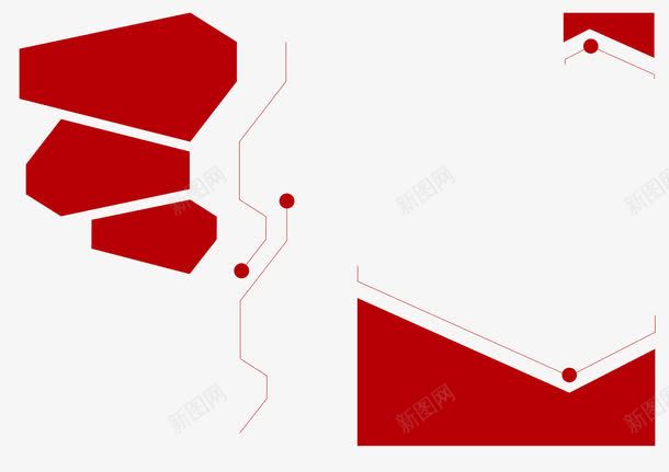 红色几何体png免抠素材_88icon https://88icon.com 几何体 科技 简约 红色