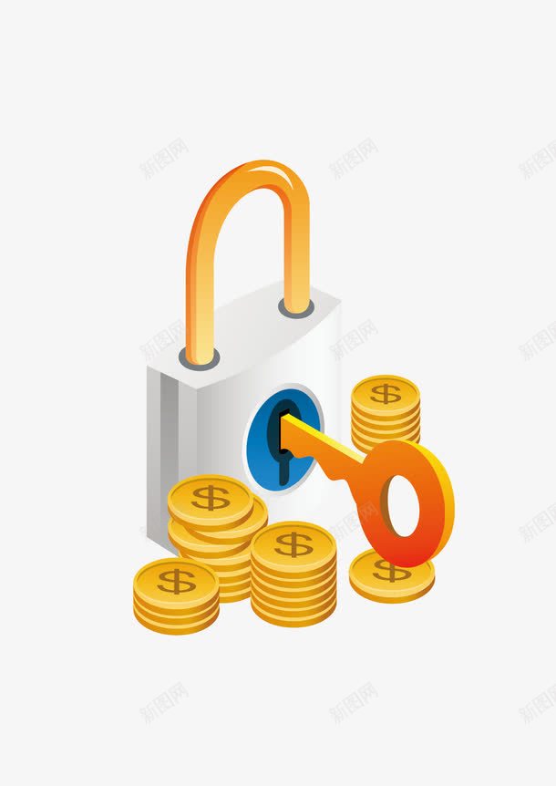 金币模板png免抠素材_88icon https://88icon.com AI 商务金融 矢量图库 货币 金币 金币图片下载 金融 金融货币 钞票 钥匙 锁