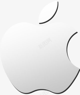 亮白色苹果logo图标图标
