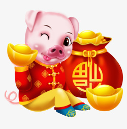 2019年喜庆猪年福袋素材