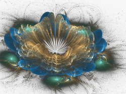 科技绚丽花朵华丽粒子光效元素高清图片