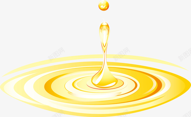 金色水滴波浪矢量图eps免抠素材_88icon https://88icon.com 光泽 光泽感 创意图 图形 彩色 水滴 质感 金色 黄色 矢量图