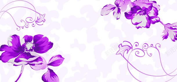 紫色花朵背景背景