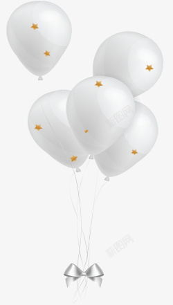 银白色的银白色儿童节气球高清图片