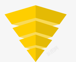 三角塔四层金色金字塔矢量图高清图片