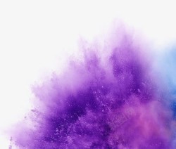 紫色喷溅粉尘创意素材