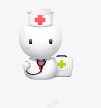 医疗心电图卡通护士图标图标